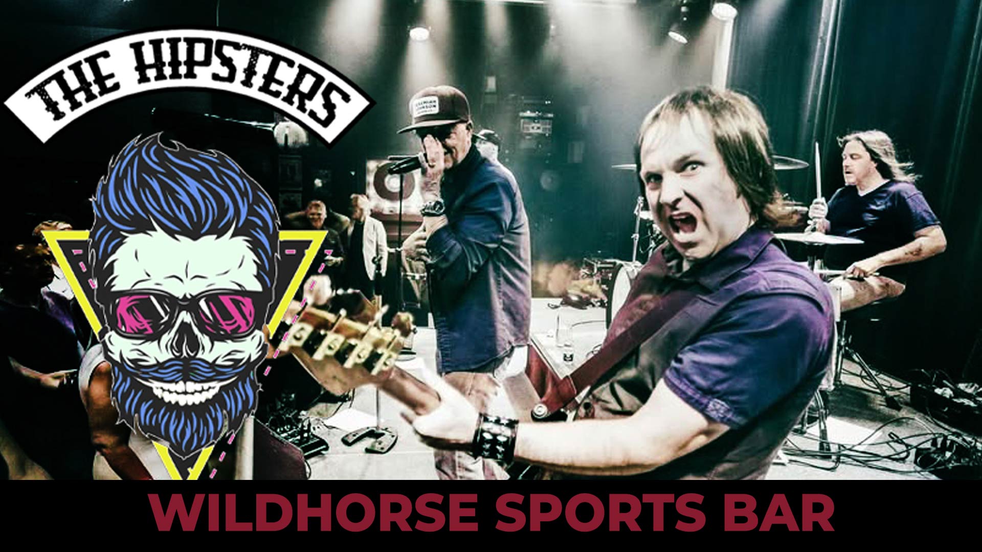 The Hipsters Band playing live music at Wildhorse Sports Bar