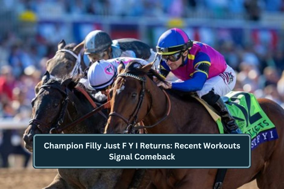 Champion Filly Just F Y I Returns: Recent Workouts Signal Comeback